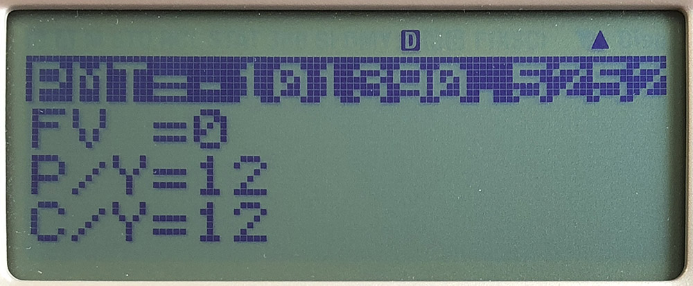 CASIO FC-200V 月額返済額の結果表示