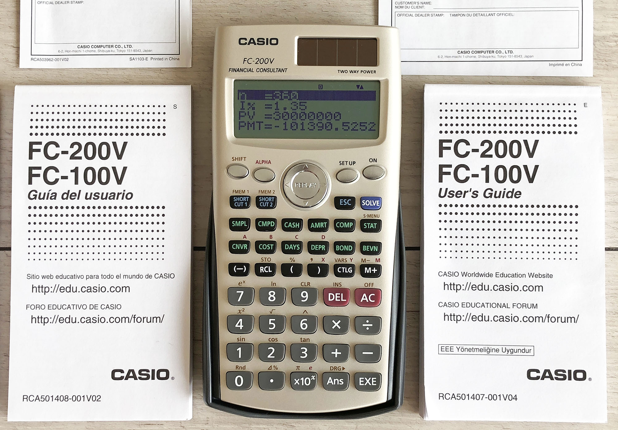 CASIO FC-200V カシオ 高機能 金融電卓